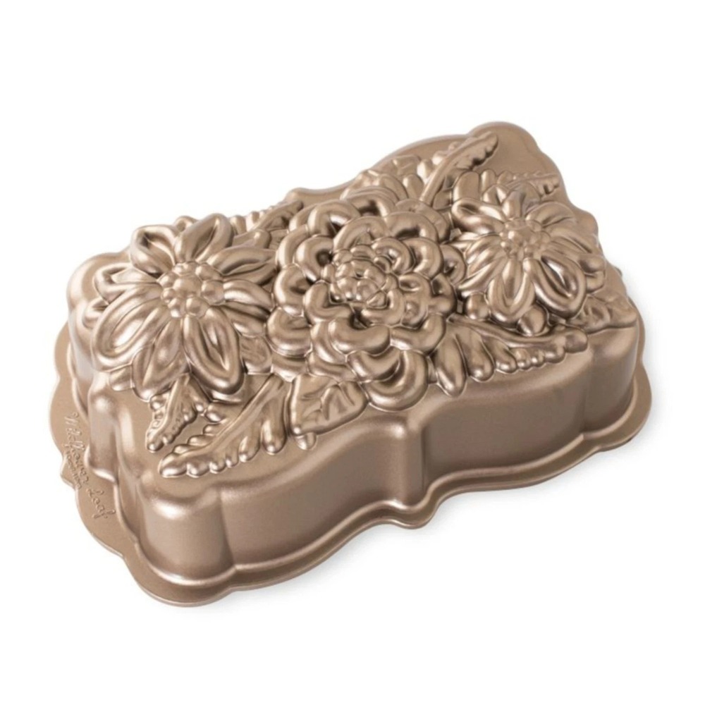 Nordic Ware 3-D Wildflower Baking Loaf Cake Pan 6 Cups 1.4 Liter NEW NWT